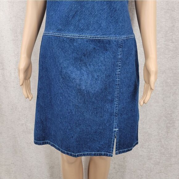 Faded Glory Y2K Denim Tank Midi Dress Women's Medium 8 / 10 Blue Jean - Picture 3 of 10
